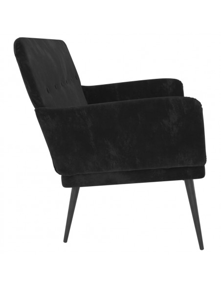Panca Nera 108x79x79 cm in Velluto