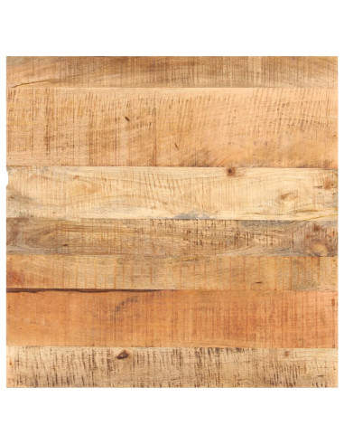 Tavolino da Bistrot Quadrato 80x80x75 cm Legno di Mango Grezzo