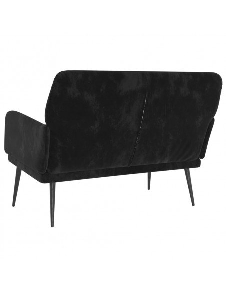 Panca Nera 108x79x79 cm in Velluto
