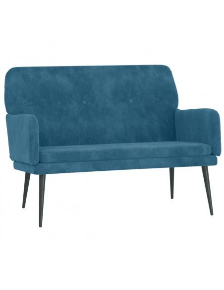 Panca Blu 108x79x79 cm in Velluto