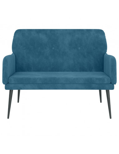 Panca Blu 108x79x79 cm in Velluto