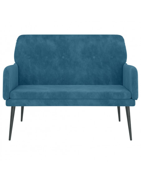 Panca Blu 108x79x79 cm in Velluto