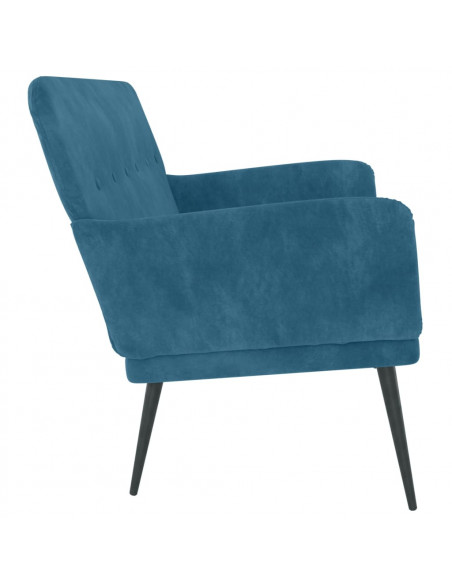 Panca Blu 108x79x79 cm in Velluto