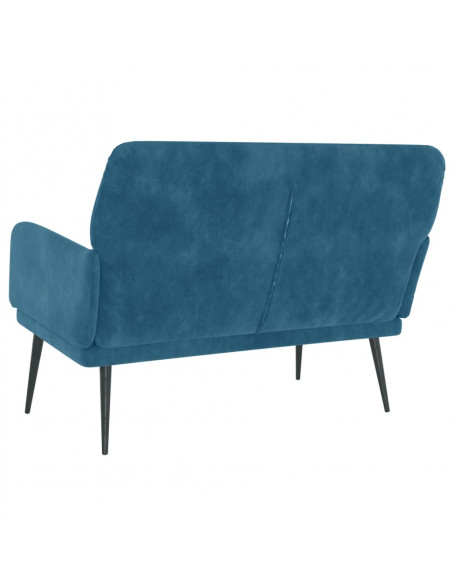 Panca Blu 108x79x79 cm in Velluto