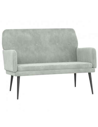 Panca Grigio Chiaro 108x79x79 cm in Velluto