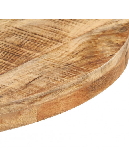 Tavolino da Bistrot Rotondo Ø80x75 cm in Legno di Mango Grezzo