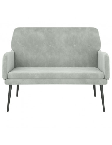 Panca Grigio Chiaro 108x79x79 cm in Velluto