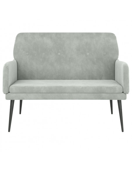 Panca Grigio Chiaro 108x79x79 cm in Velluto