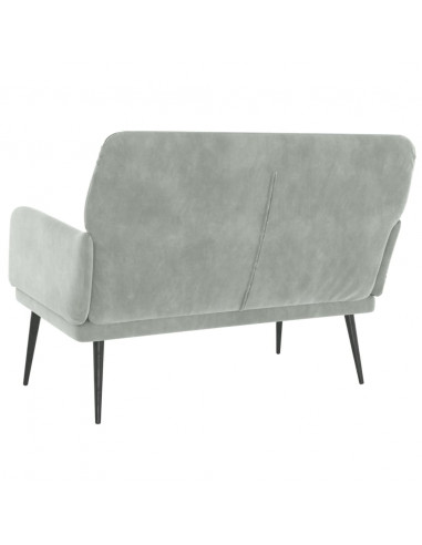 Panca Grigio Chiaro 108x79x79 cm in Velluto