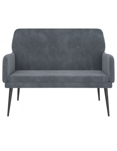 Panca Grigio Scuro 108x79x79 cm in Velluto