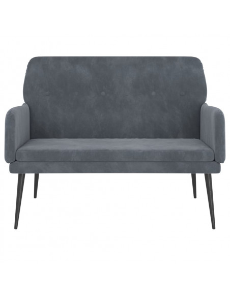 Panca Grigio Scuro 108x79x79 cm in Velluto
