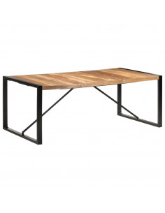Tavolo da Pranzo 200x100x75 cm Legno Massello Finitura Sheesham 2