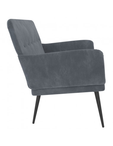 Panca Grigio Scuro 108x79x79 cm in Velluto