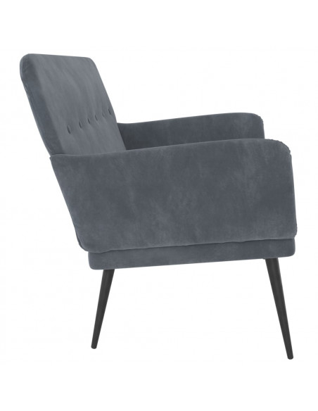 Panca Grigio Scuro 108x79x79 cm in Velluto