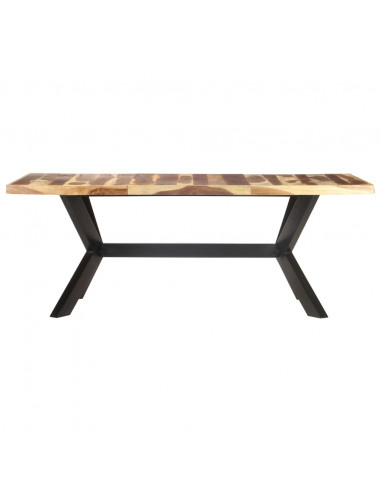 Tavolo da Pranzo 200x100x75cm Legno Massello con Finitura Miele