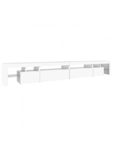 Mobile Porta TV con Luci LED Bianco 290x36,5x40 cm