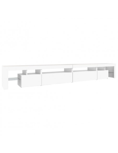Mobile Porta TV con Luci LED Bianco 290x36,5x40 cm
