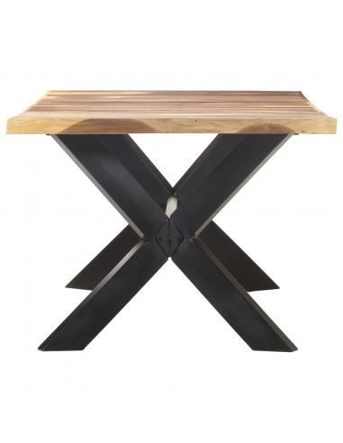 Tavolo da Pranzo 200x100x75cm Legno Massello con Finitura Miele