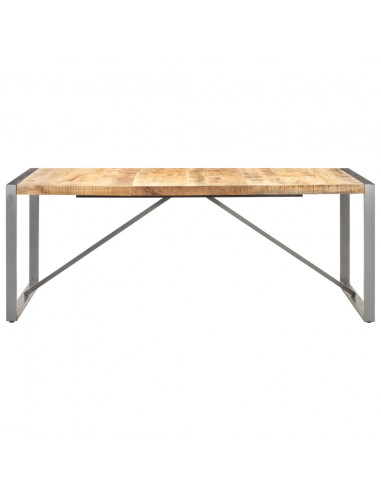 Tavolo da Pranzo 200x100x75cm in Legno Massello di Mango Grezzo