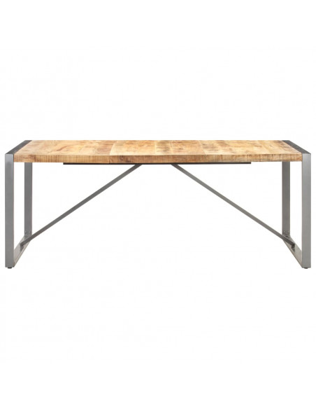 Tavolo da Pranzo 200x100x75cm in Legno Massello di Mango Grezzo