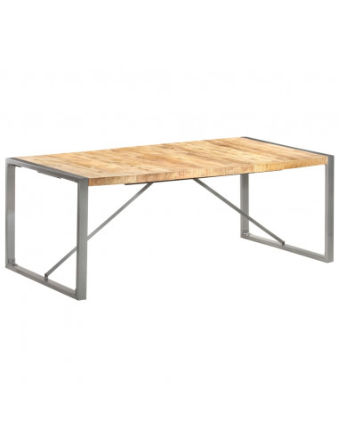 Tavolo da Pranzo 200x100x75cm in Legno Massello di Mango Grezzo