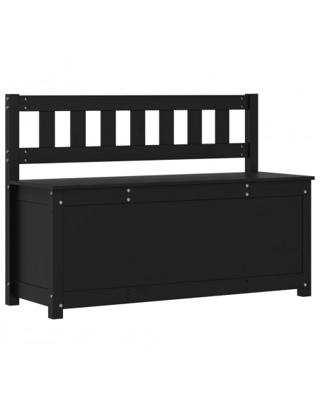 Panca Nera 110x41x76,5 cm in Legno Massello di Pino