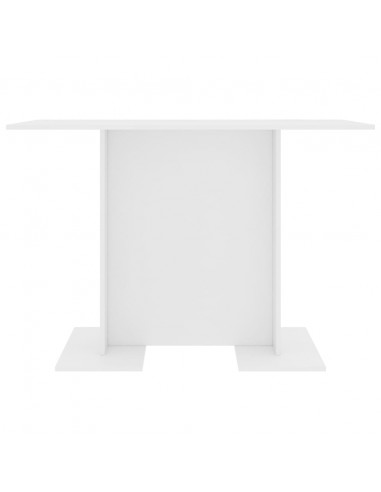 Tavolo da Pranzo Bianco 110x60x75 cm in Legno Multistrato