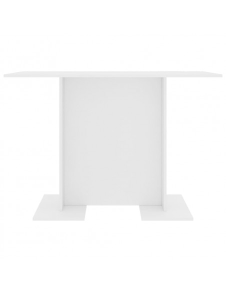 Tavolo da Pranzo Bianco 110x60x75 cm in Legno Multistrato