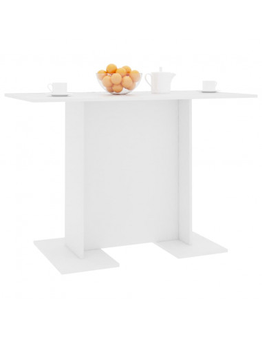 Tavolo da Pranzo Bianco 110x60x75 cm in Legno Multistrato