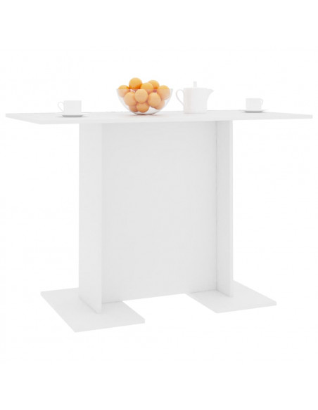 Tavolo da Pranzo Bianco 110x60x75 cm in Legno Multistrato