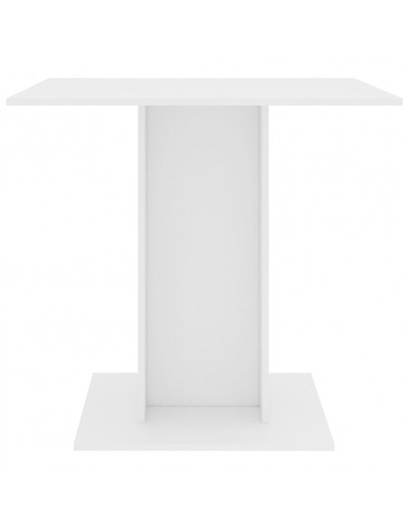 Tavolo da Pranzo Bianco 80x80x75 cm in Legno Multistrato