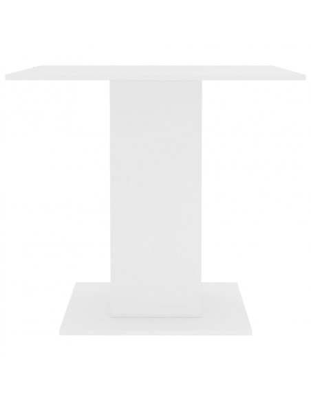 Tavolo da Pranzo Bianco 80x80x75 cm in Legno Multistrato