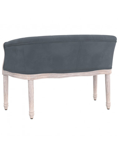 Panca Grigio Scuro 98x56x69 cm in Velluto