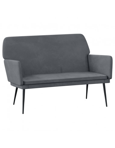 Panca Grigio Scuro 108x79x79 cm in Velluto
