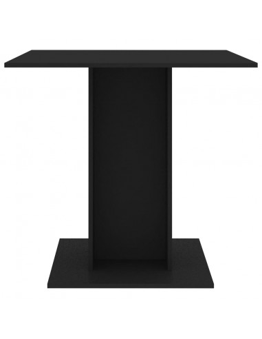 Tavolo da Pranzo Nero 80x80x75 cm in Legno Multistrato