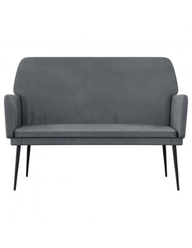 Panca Grigio Scuro 108x79x79 cm in Velluto