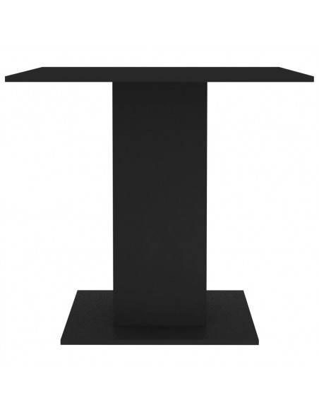 Tavolo da Pranzo Nero 80x80x75 cm in Legno Multistrato