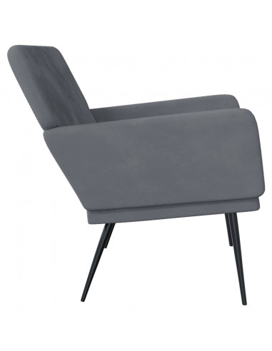 Panca Grigio Scuro 108x79x79 cm in Velluto