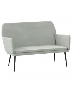 Panca Grigio Chiaro 108x79x79 cm in Velluto 2