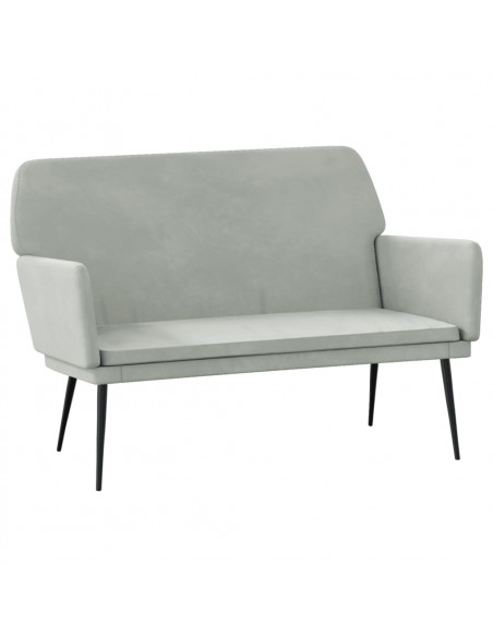 Panca Grigio Chiaro 108x79x79 cm in Velluto