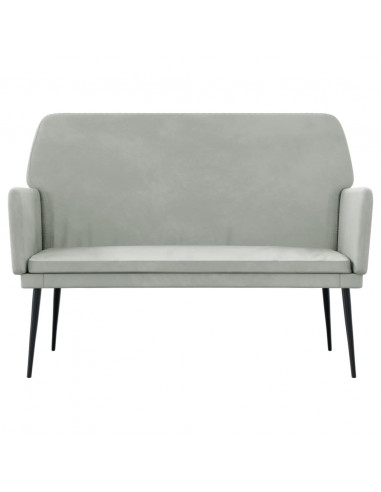 Panca Grigio Chiaro 108x79x79 cm in Velluto
