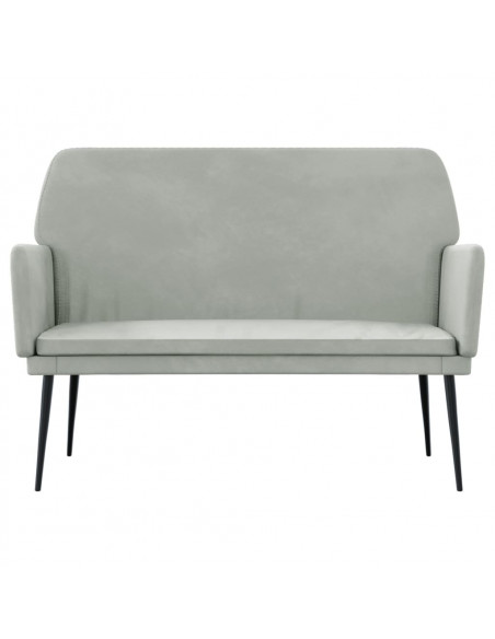 Panca Grigio Chiaro 108x79x79 cm in Velluto