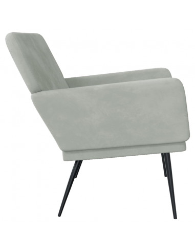 Panca Grigio Chiaro 108x79x79 cm in Velluto