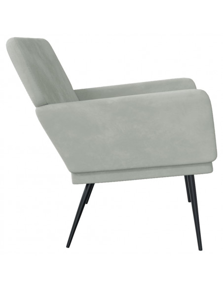Panca Grigio Chiaro 108x79x79 cm in Velluto
