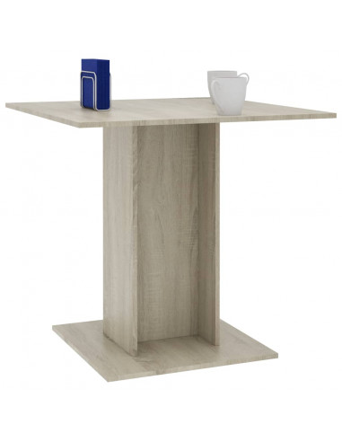 Tavolo da Pranzo Rovere Sonoma 80x80x75cm in Legno Multistrato