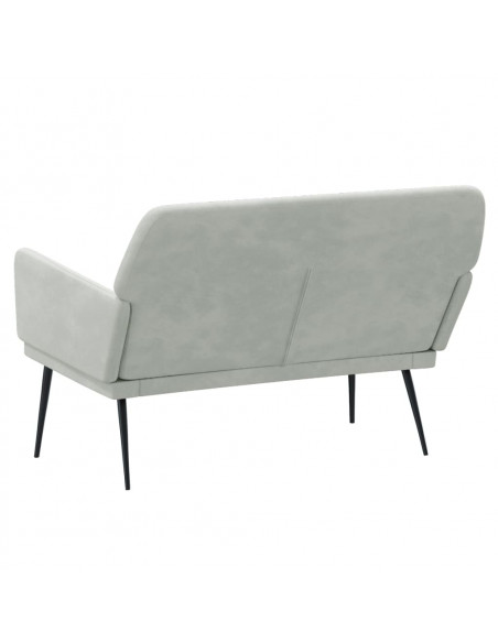 Panca Grigio Chiaro 108x79x79 cm in Velluto