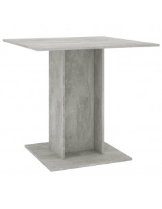 Tavolo da Pranzo Grigio Cemento 80x80x75 cm Legno Multistrato 2