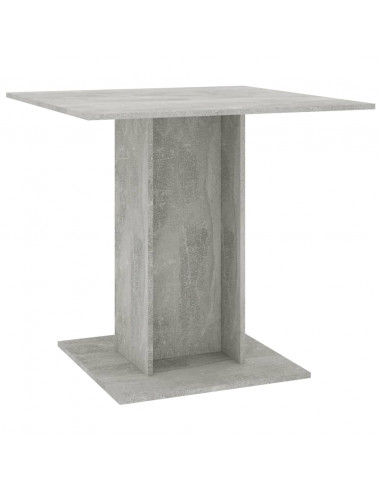 Tavolo da Pranzo Grigio Cemento 80x80x75 cm Legno Multistrato