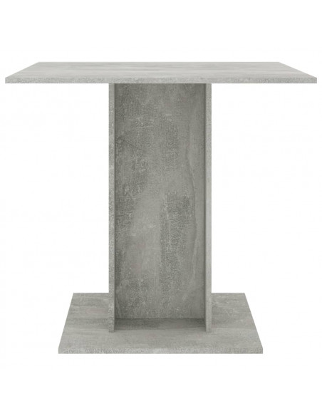 Tavolo da Pranzo Grigio Cemento 80x80x75 cm Legno Multistrato