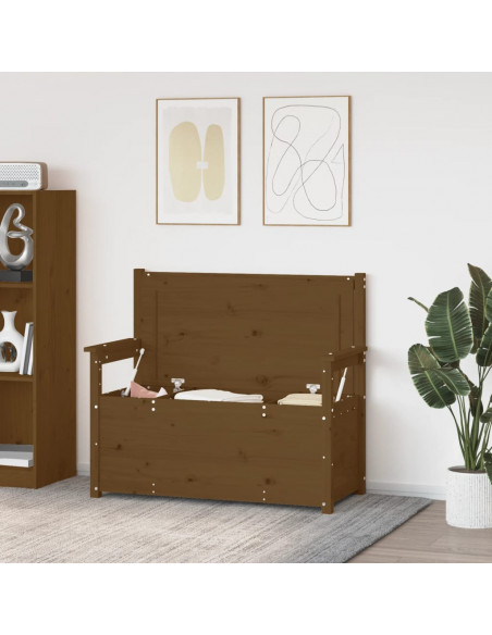 Panca Marrone Miele 112,5x51,5x96,5cm in Legno Massello di Pino